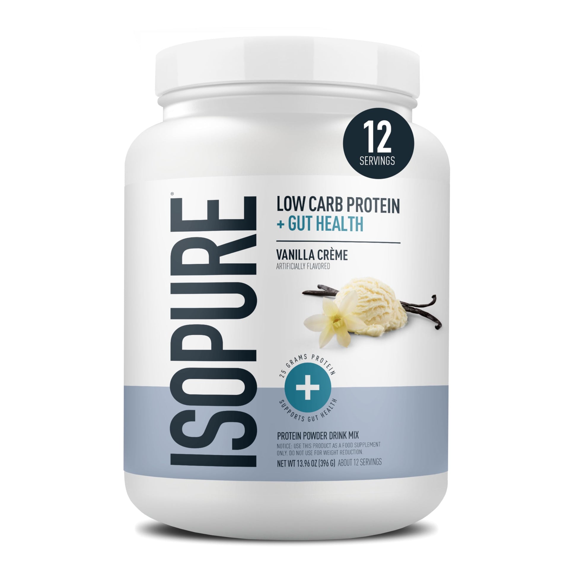 Isopure Protein + Gut Health & Immune Support Powder, Vanilla Crème, 25g Whey Protein with Prebiotics & Vitamins, 12 Servings (Pack of 1) Isopure buy australia supplements