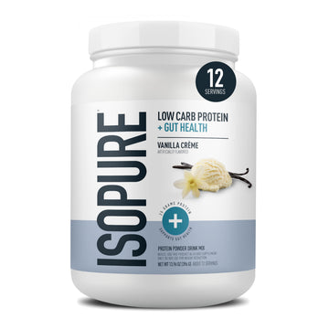 Isopure Protein + Gut Health & Immune Support Powder, Vanilla Crème, 25g Whey Protein with Prebiotics & Vitamins, 12 Servings (Pack of 1) Isopure buy australia supplements