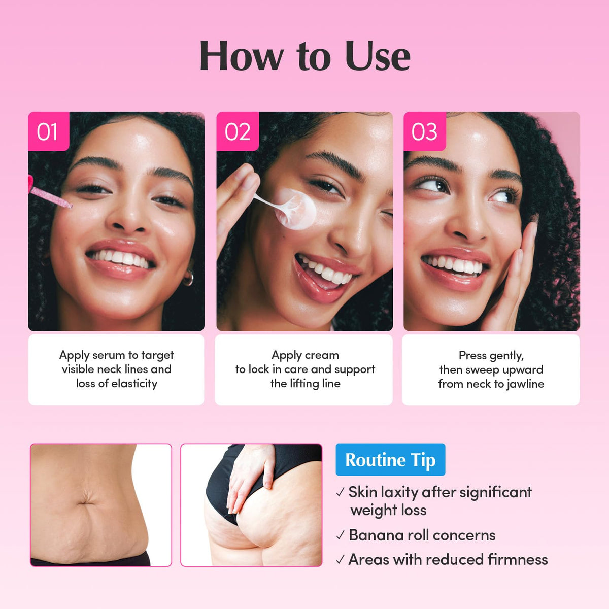 EQQUALBERRY NAD+ Peptide Boosting Serum & Cream Duo | Pink Cream for Anti-Aging, Firming & Lifting, Jawline, Neck, Décolleté | Korean Skin Care EQQUALBERRY