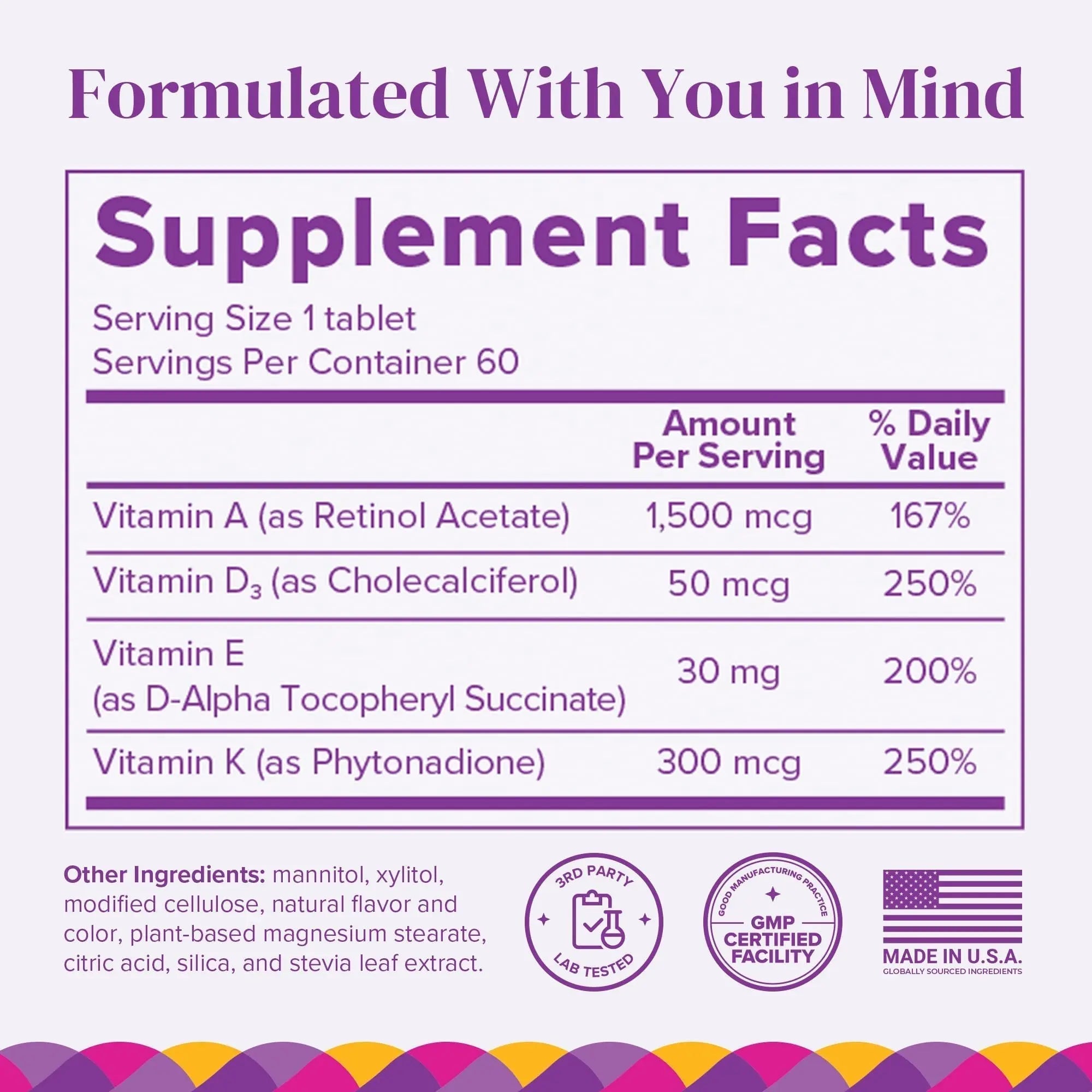 Barimelts ADEK - 60 Fast-Dissolving Tablets (2-Month Supply) - Sugar-Free Bariatric Vitamins for Women Including Vitamin A, Vitamin D, Vitamin E BariMelts buy australia supplements