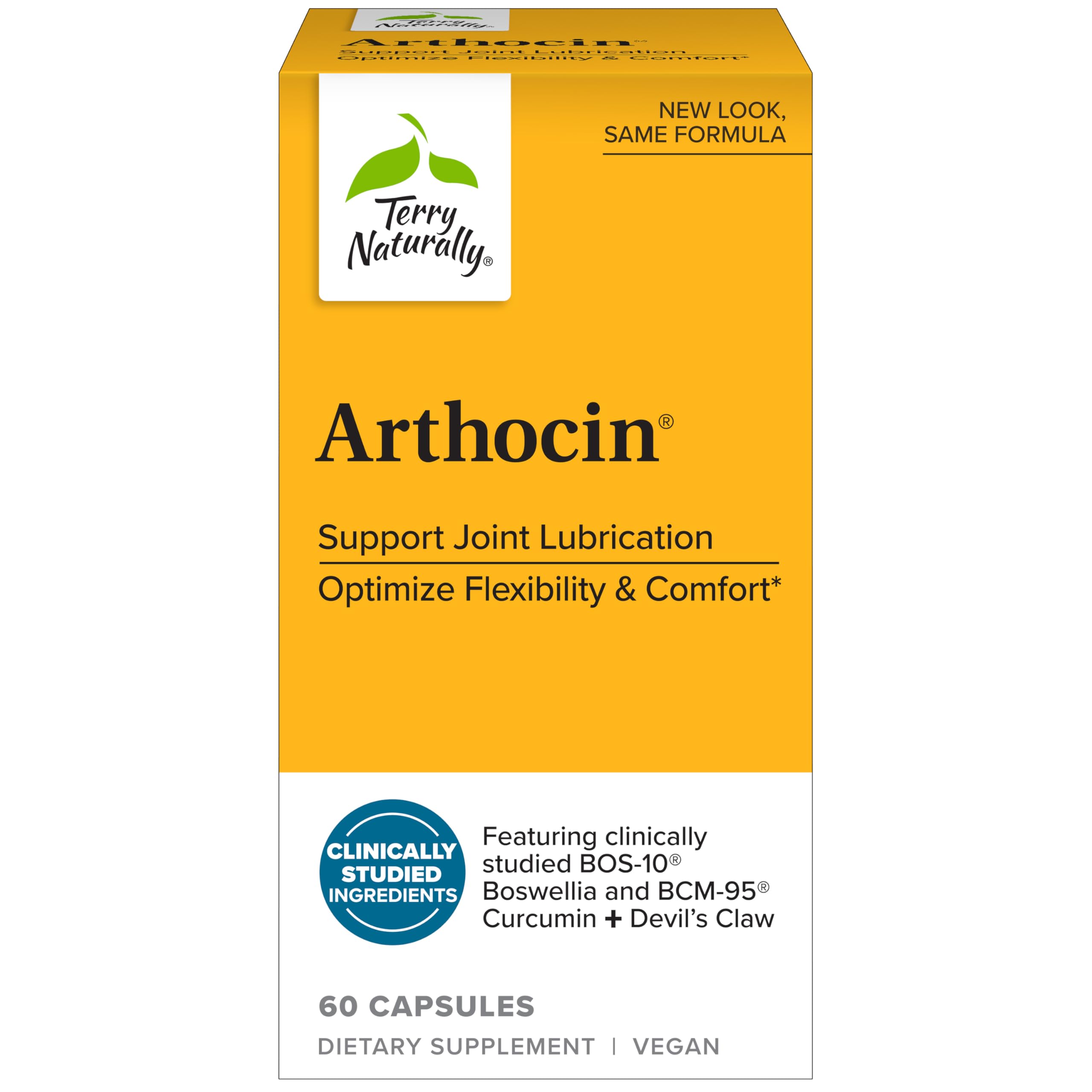 Terry Naturally Arthocin - Boswellia Serrata Capsules with Devil's Claw & Curcumin - Supplement to Support Joint & Spine Health - Herbal Supplement Aids Comfort & Absorption - 60 Capsules Terry Naturally buy australia supplements