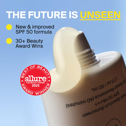 Supergoop! Unseen Sunscreen for Face, SPF 50 Clear & Invisible, 1.7oz Supergoop!