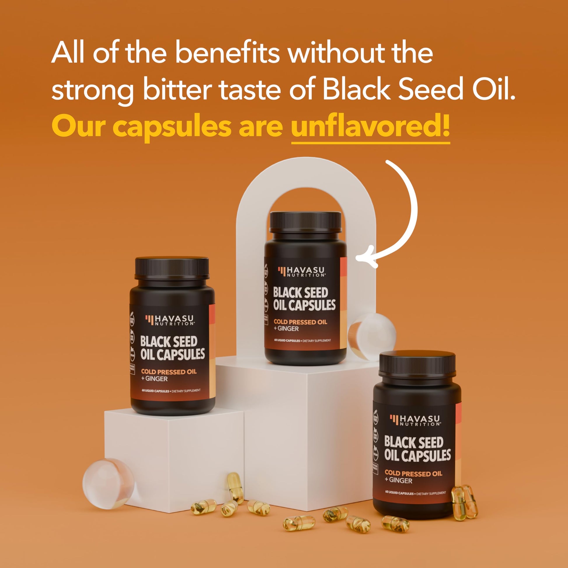 Black Seed Oil Capsules, Vegan, Non-GMO, Cold-Pressed Nigella Sativa, 90ct | 1500mg Per Serving Black Cumin Supplement for Skin Health, Immune Function, and Digestive Health, Unflavored, 30 Servings Gsupps Australia