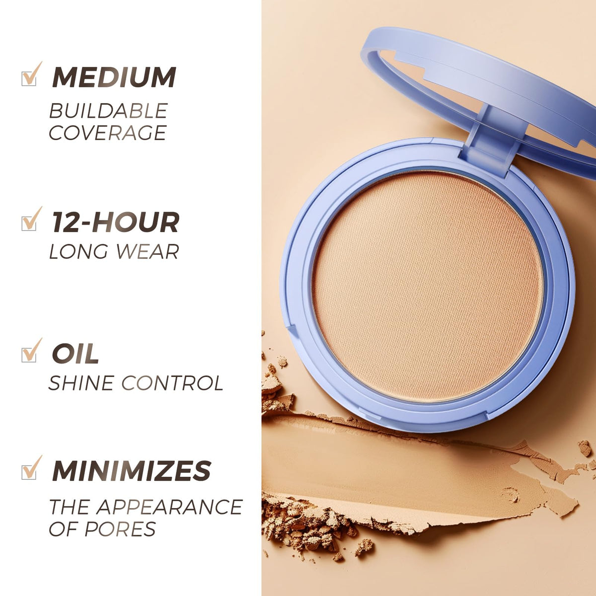 SACE LADY Face Powder Waterproof Long Lasting Setting Powder Blurring #02 SACE LADY