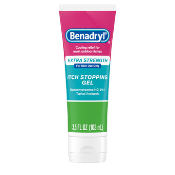 Benadryl Extra Strength Anti Itch Relief Gel, 2% Diphenhydramine HCl, Relief from Insect Bites, Sunburn & More, Great for Camping Essentials, 3.5 fl oz Benadryl buy australia supplements