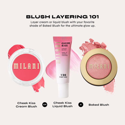 Milani Rose Blush, Powder Blush for Cheeks - Natural Matte - Romantic Rose Milani