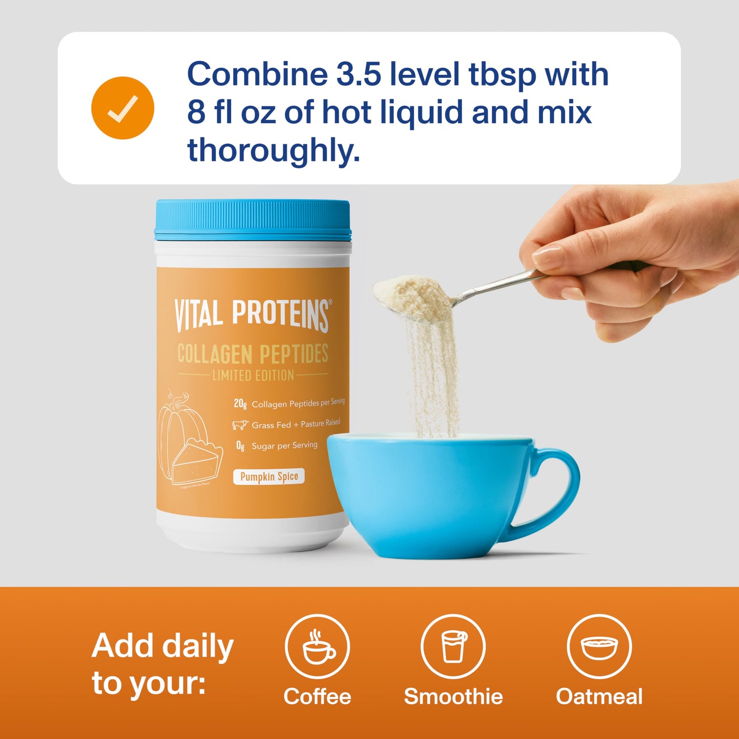Vital Proteins® Pumpkin Spice Collagen Peptides, 20g Collagen Peptides, Healthy Hair, Skin, Nails & Joints Vital Proteins