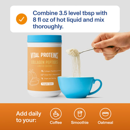 Vital Proteins® Pumpkin Spice Collagen Peptides, 20g Collagen Peptides, Healthy Hair, Skin, Nails & Joints Vital Proteins