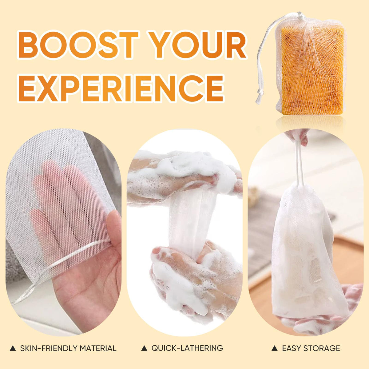 OAKDOLCHE 5 Pcs 80g Turmeric Kojic Acid Soap Bars with 2 Foaming Mesh Nets OAKDOLCHE