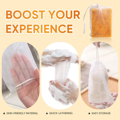 OAKDOLCHE 5 Pcs 80g Turmeric Kojic Acid Soap Bars with 2 Foaming Mesh Nets OAKDOLCHE