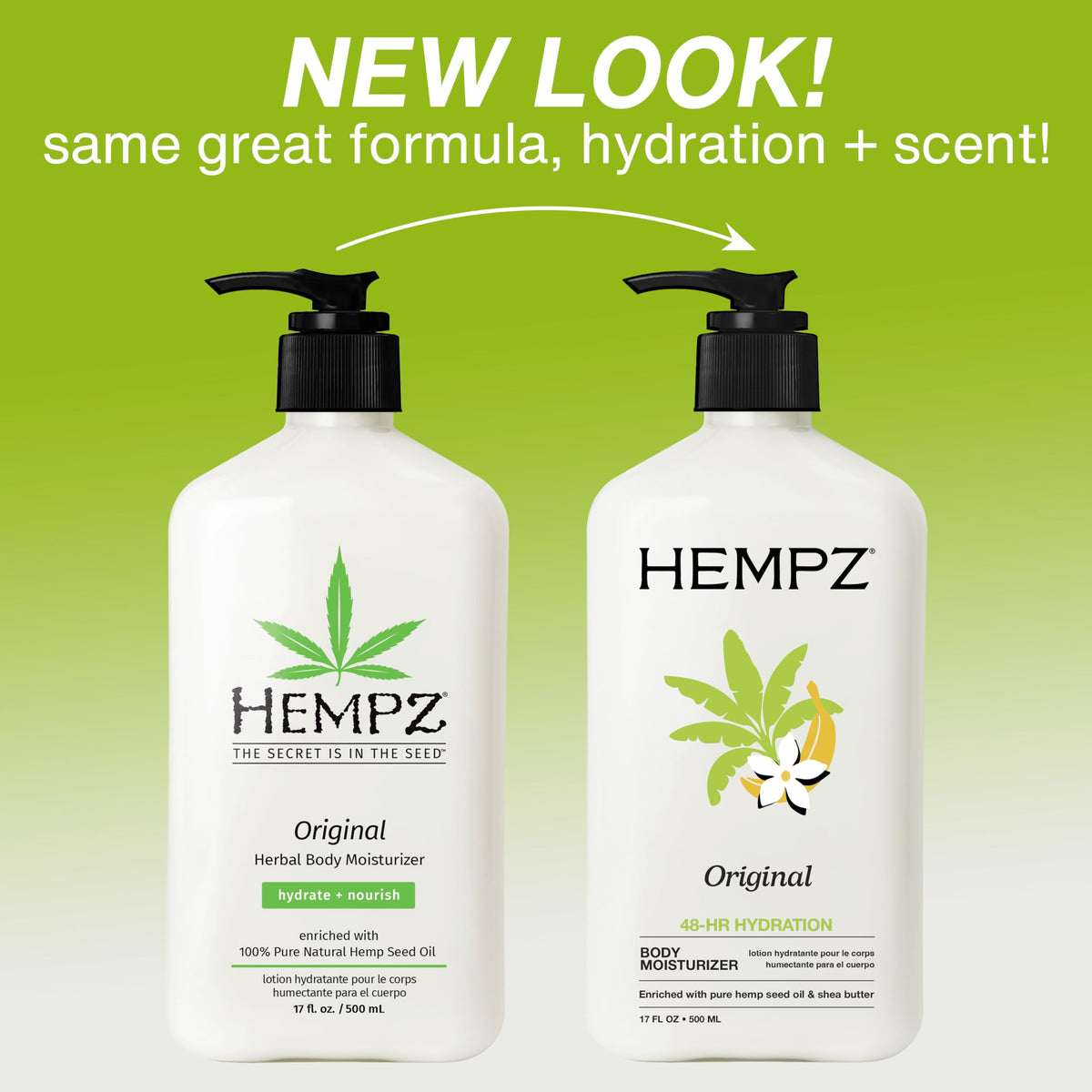 Hempz Original Moisturizing Body Lotion - 17 Fl Oz (2-Pack) Hempz