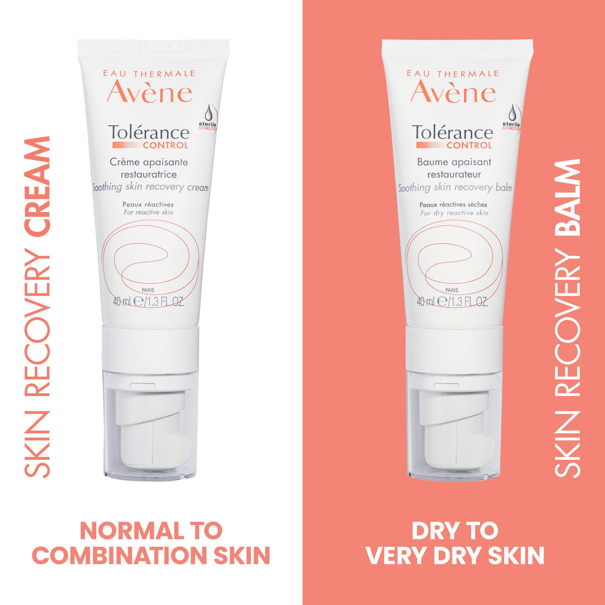 Avène Tolerance Control Soothing Recovery Cream, Sensitive Skin, 1.3 oz Eau Thermale Avène