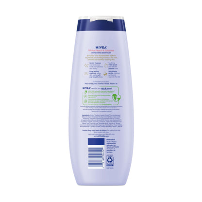 NIVEA Refreshing White Peach and Jasmine Body Wash, 20 FL OZ NIVEA