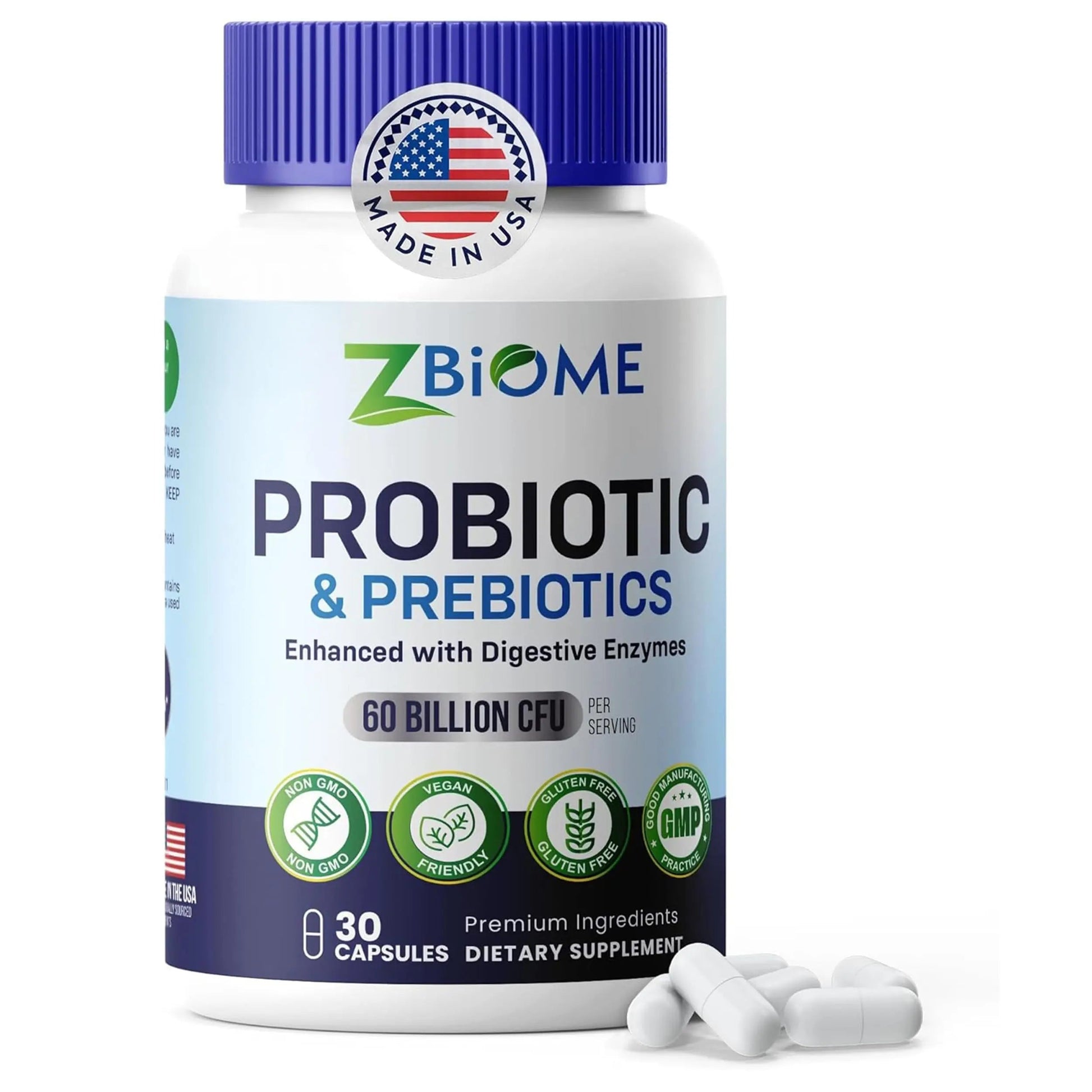 Prebiotics and Probiotics for Men & Women – 60 Billion CFU with 10 Strains – Pre and Probiotics with Acidophilus for Immune, Gut Health, Digestive Support, Constipation,Diarrhea, Gas & Bloating -30ct ZBIOME buy australia supplements