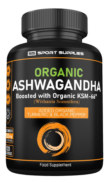 Organic Ashwagandha Capsules 1200mg Boosted with 100mg of Organic KSM-66 SS Sport Supplies buy australia supplements