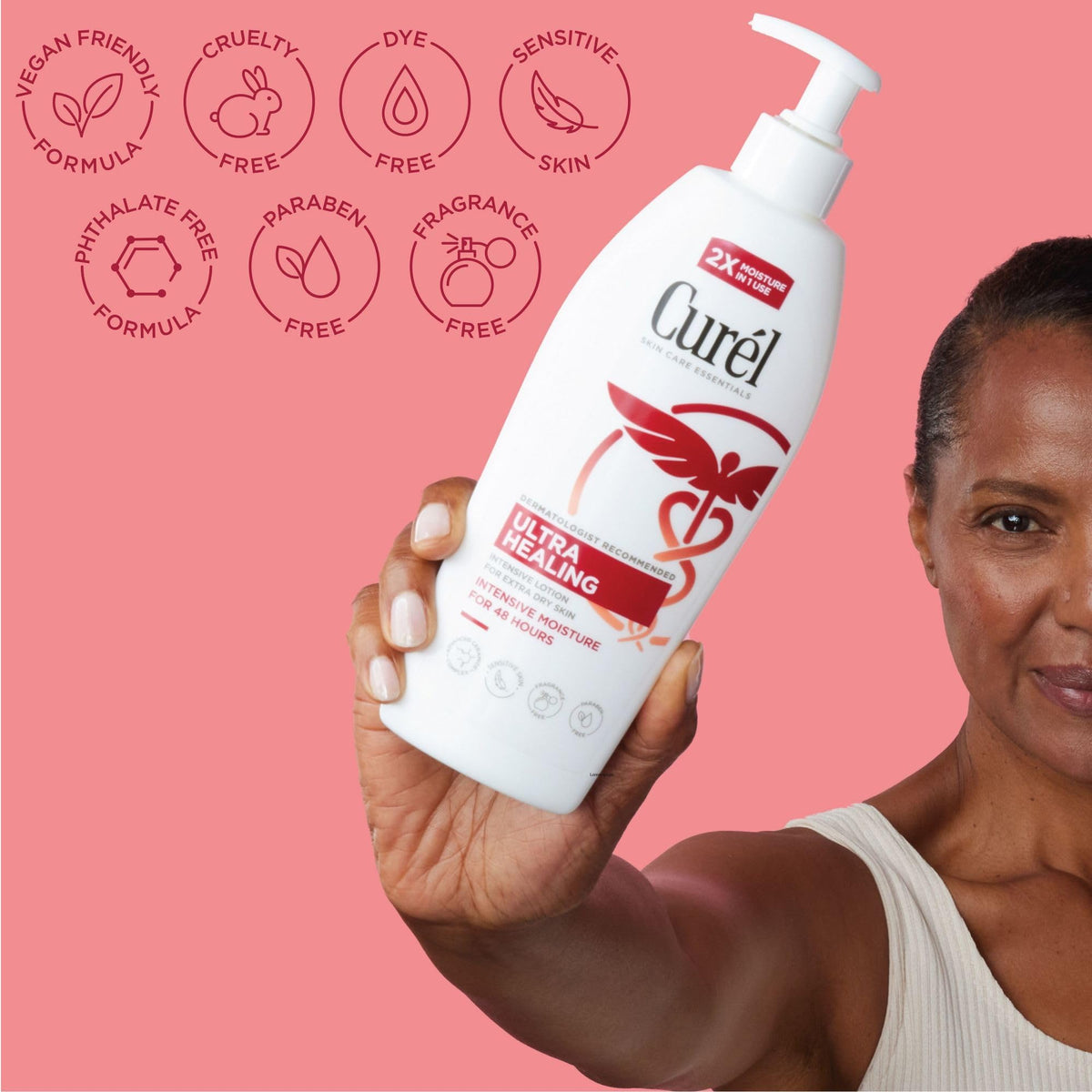 Curel Ultra Healing Body Lotion, Moisturizer, Fragrance-Free, 20 fl oz Curel