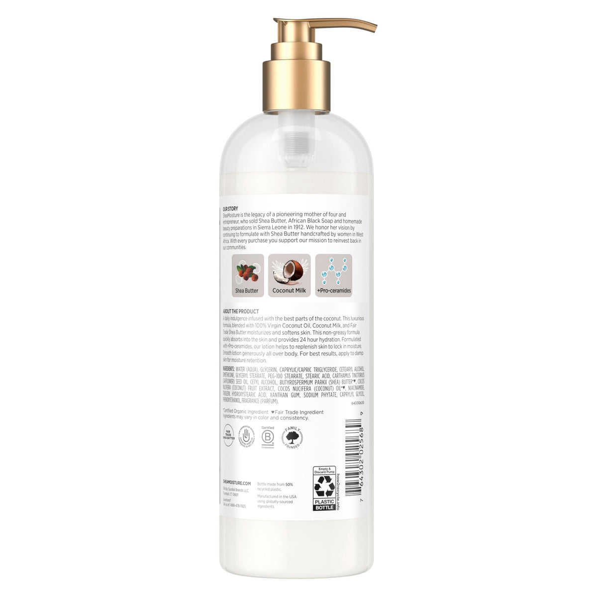 Shea Moisture Daily Hydration Body Lotion with Virgin Coconut Oil 16oz Shea Moisture