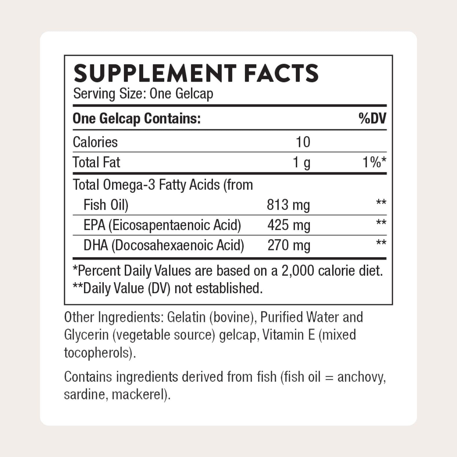 THORNE - Super EPA - Omega-3 Fish Oil Supplement with EPA & DHA from Sustainably Sourced Fish - Supports Brain, Skin, Joint & Heart Health* - Third-Party Certified THORNE