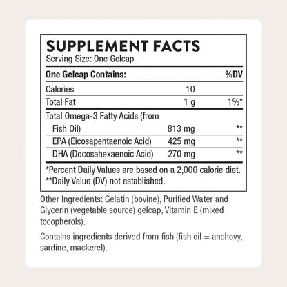 THORNE - Super EPA - Omega-3 Fish Oil Supplement with EPA & DHA from Sustainably Sourced Fish - Supports Brain, Skin, Joint & Heart Health* - Third-Party Certified THORNE