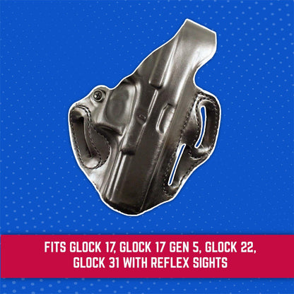 DeSantis Thumb Break Scabbard - OWB Gun Holster for Men and Women, Leather Belt Slide Holster for Pistols, Exact Molding, Secure and Highly Concealable OWB Carry Gsupps Australia