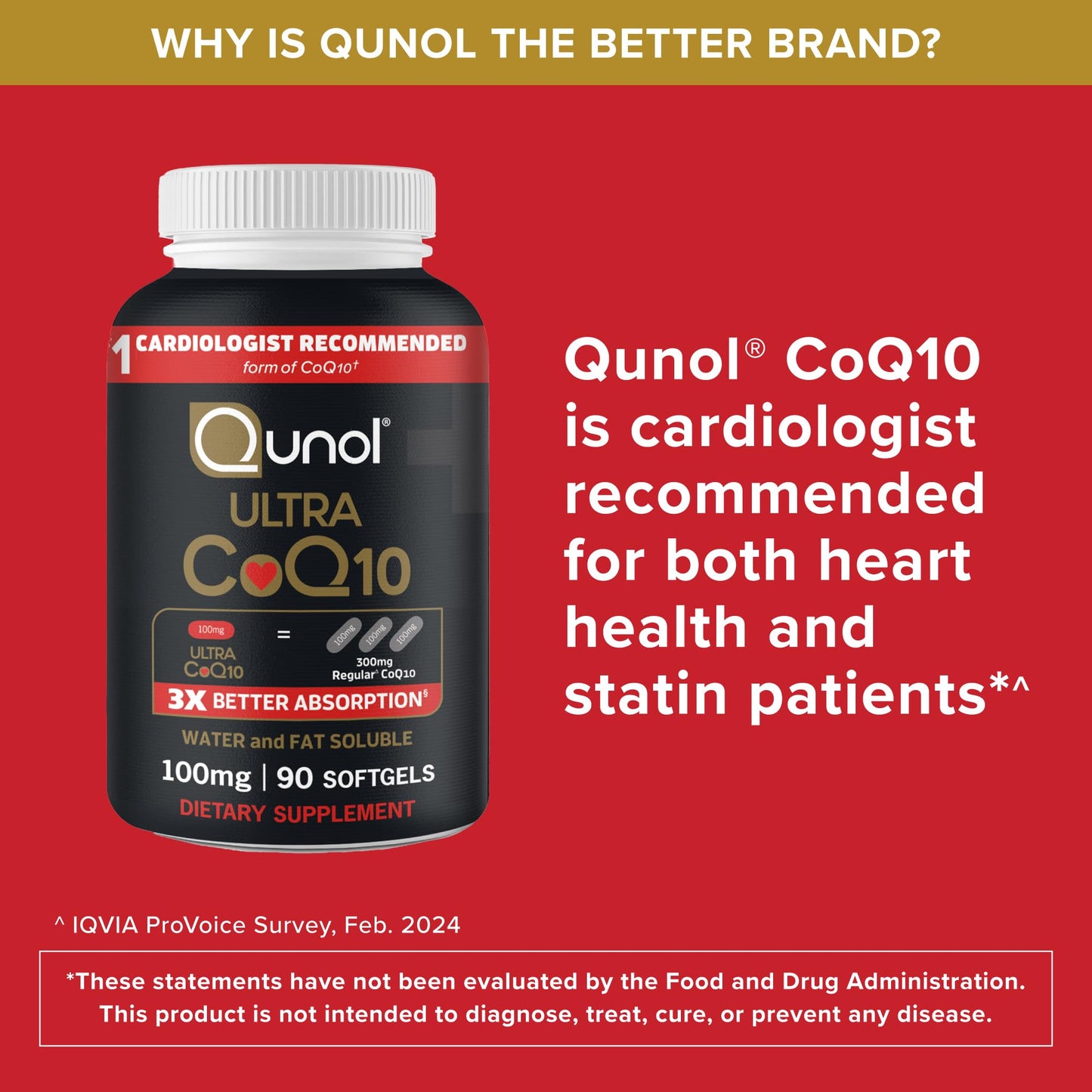 Qunol Ultra CoQ10 100mg, 3X Better Absorption, Antioxidant, 90 Softgels | #1 Cardiologist Recommended Supplement for Heart Health, Coenzyme Q10 Supplement to support Vascular Health & Cellular Energy Gsupps Australia