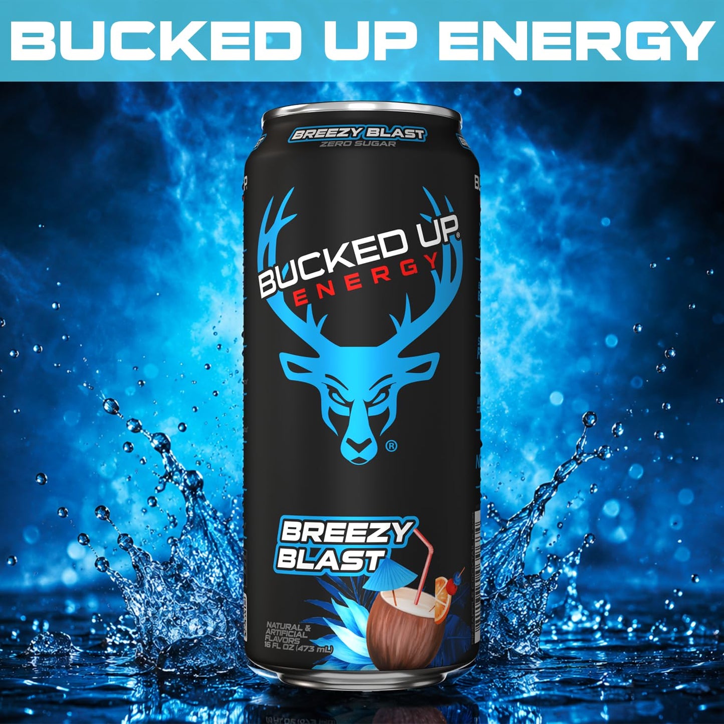 Bucked Up Energy Drink 300mg (Blood Raz) (12 CT)