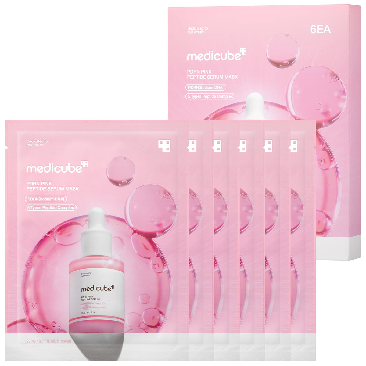 medicube PDRN Pink Peptide Ampoule Sheet Mask 6EA medicube
