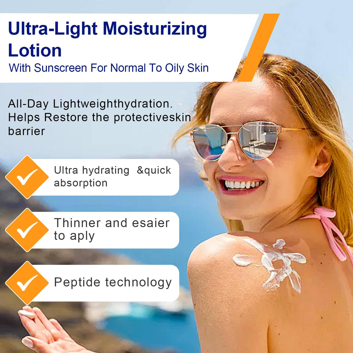 Agenyx Daily Facial Moisturizing Lotion with SPF 50, Hyaluronic Acid, Niacinamide & Ceramides, Oil-Free Face Moisturizer for Normal to Oily Skin, Lightweight Non-Greasy Hydration, 1.7 fl oz Agenyx