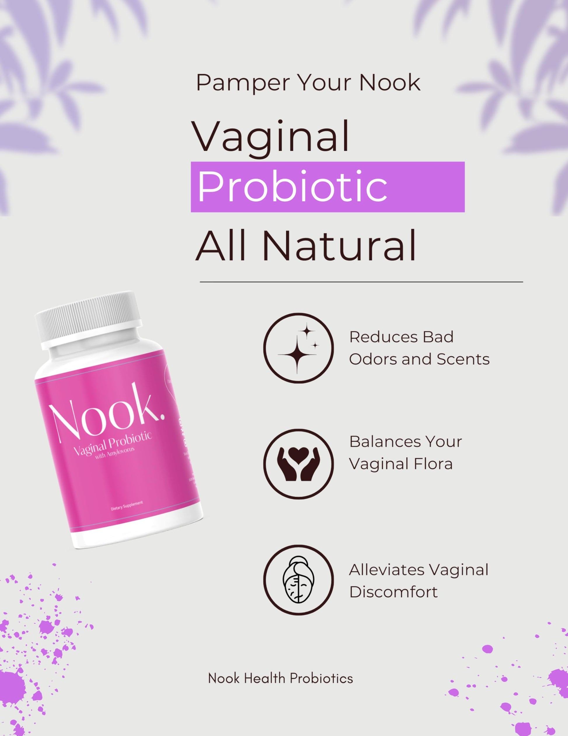Nook Vaginal Probiotics for Women - pH Balance & Odor Control Feminine Health Supplements Nook buy australia supplements
