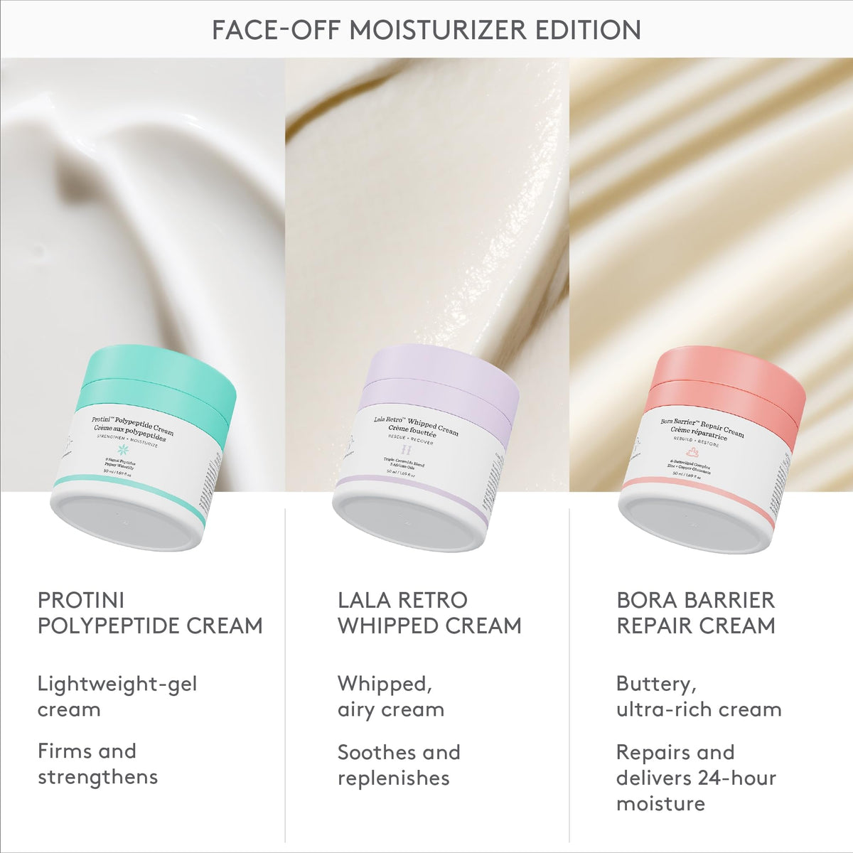 Drunk Elephant Protini Polypeptide Cream - 50 ml/1.69 fl oz - Firming Moisturizer - Clean Clinical Skincare - Cruelty-Free - Dermatologist-Tested - Free of Essential Oils, Silicones, and Fragrance Drunk Elephant