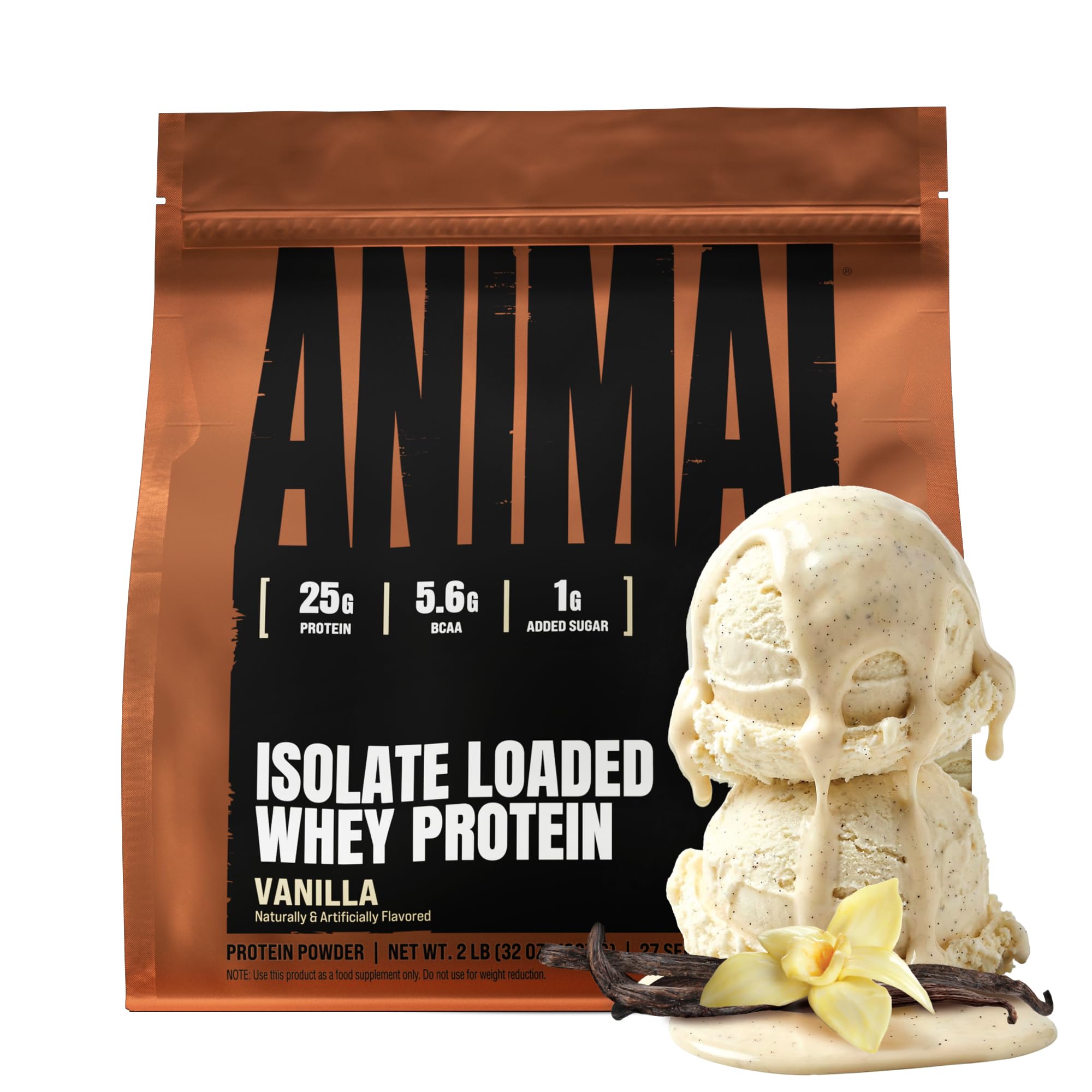 Animal Whey Isolate Protein Powder - Loaded for Pre & Post Workout Muscle Builder and Recovery with Digestive Enzymes for Men & Women - 25g Protein, Great Taste, Low Sugar - Vanilla 2 lbs Animal buy australia supplements