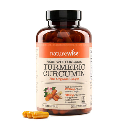 NatureWise Curcumin Turmeric 2250mg - 95% Curcuminoids & BioPerine Black Pepper Extract for Advanced Absorption - Daily Joint and Immune Health Support NatureWise