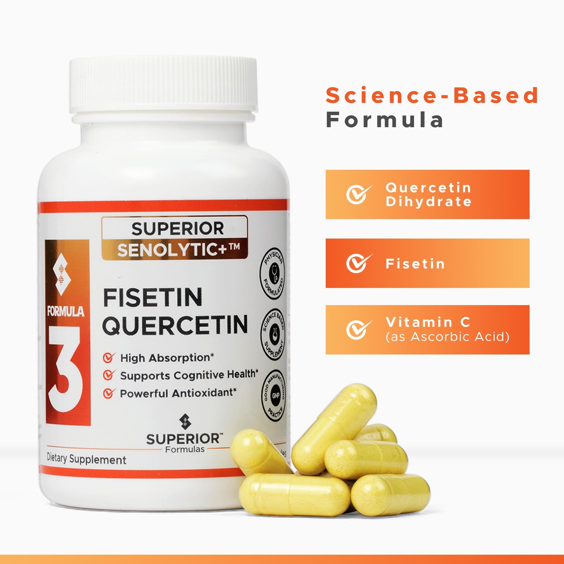 Superior Formulas | Superior SENOLYTIC+ | Fisetin-Quercetin Complex | Physician-Formulated and Science-Based Supplement for Adults 18+ | Promotes Cellular Repair | Boosts Longevity & Healthspan Superior Formulas LLC buy australia supplements