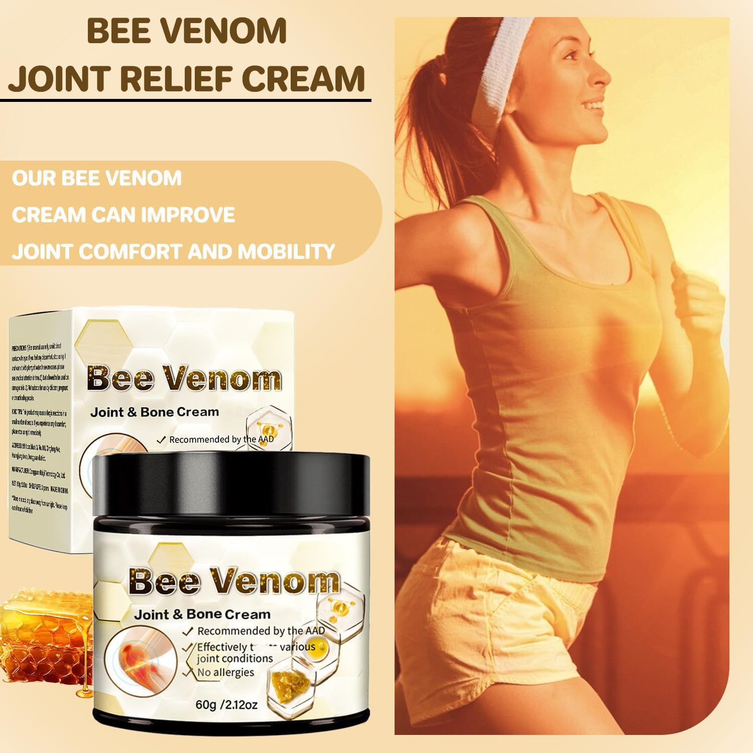 ArthroEase Bee Venom Arthritis Cream, Joint & Muscle Soothing Bee Venom Cream, Professional Bee Venom Joint Cream, Bee Venom Joint Gel - Specially for for Back, Neck, Hands, Knee (2 Bottle) Lmoy buy australia supplements