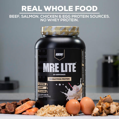 REDCON1 MRE Lite Whole Food Protein Powder, Oatmeal Chocolate Chip - Low Carb REDCON1Buy Supplements Australia