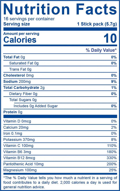 LEAN Hydration Daily Electrolyte Packets Drink Mix | Zero Calories, Zero Sugar Plus Vitamins, Minerals & More | 16 ct (Strawberry Kiwi Melon) LEAN Hydration