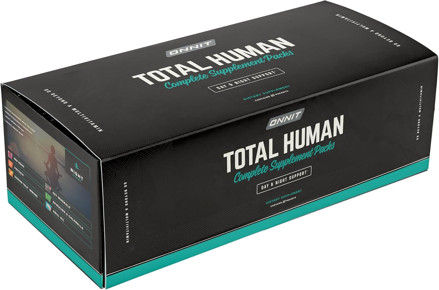 ONNIT Daily Performance & Wellness Bundle: Alpha Brain Nootropic Capsules (90 Count) + Total Human Day & Night Packs (30-Day Supply), IGEN Non-GMO Tested Focus, Energy & Clarity, Pack of 2