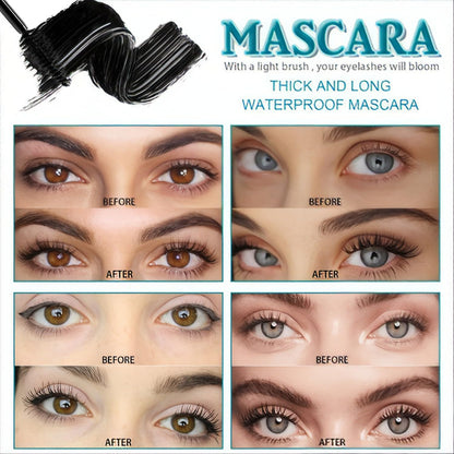 Thrive Mascara Extensions, Tubing Mascara Cosmetics, Waterproof Smudge-Proof Natural No Clumping Thick and Slender Lasting All Day (Rich Black 10.7g/0.38 OZ) Huaifu Xiaolajiao
