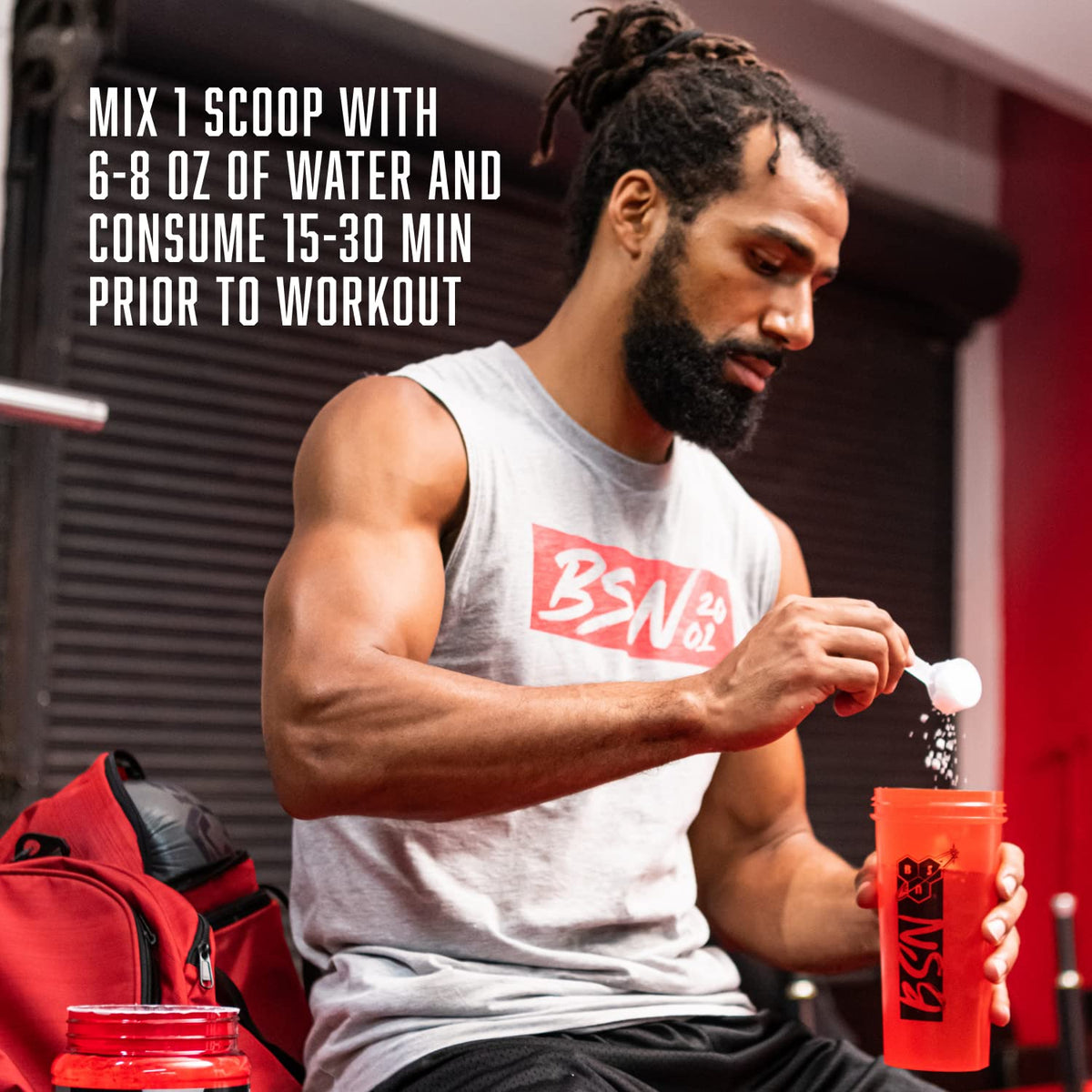 BSN N.O.-XPLODE Vaso Pre Workout Powder with 8g of L-Citrulline and 3.2g Beta-Alanine and Energy, Flavor: Cherry Bomb, 24 Servings BSN