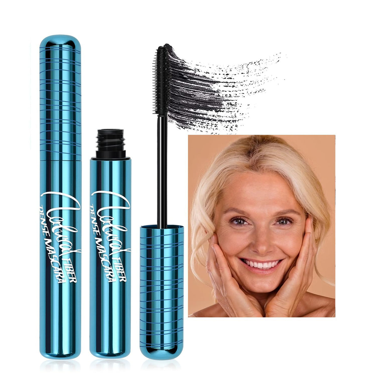Mascara for Older Women 60 Plus - Volumizing Waterproof Hypoallergenic Black Mascara for Thinning Lashes & Sensitive Eyes, Smudge-Proof Formula (1 Pack) BANGFENG