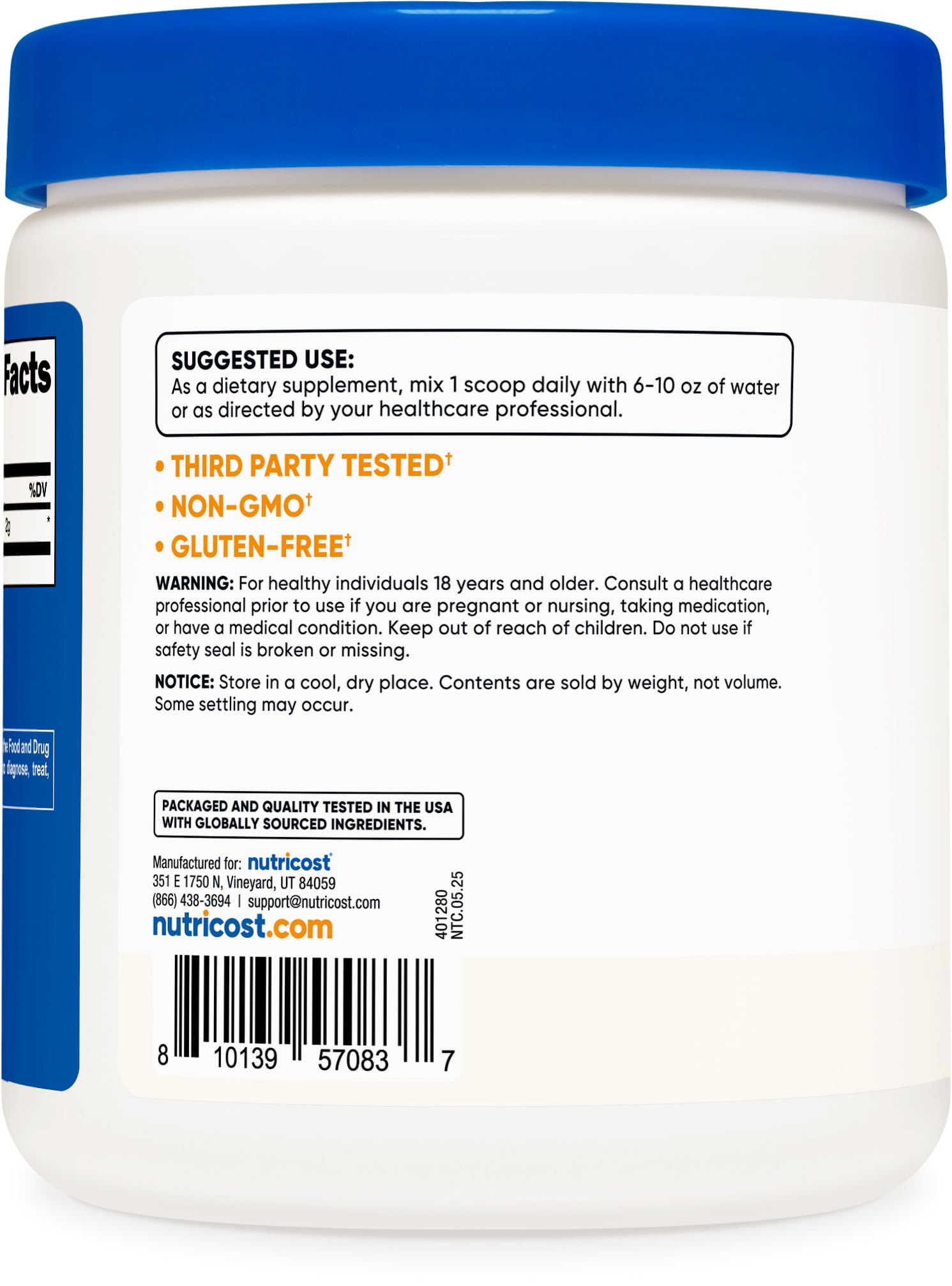 Nutricost Taurine Powder 250 Grams - 125 Servings, 2000mg Per Serving Nutricost buy australia supplements