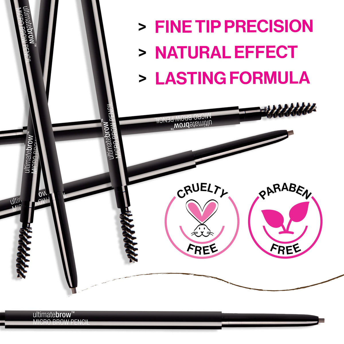 wet n wild Ultimate Brow Micro Eyebrow Retractable Pencil, Dark Brown, Ultra Fine 1.5mm Tip, Draws Tiny Brow Hairs wet n wild