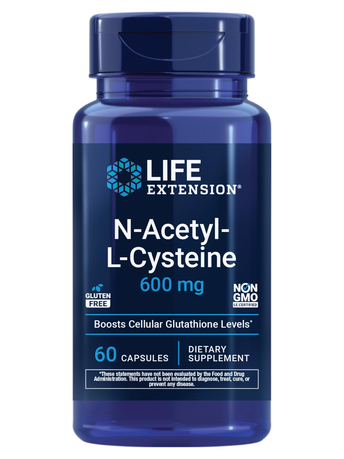 Life Extension N-Acetyl-L-Cysteine (NAC), Immune, Respiratory, Liver Health, NAC 600 mg, Potent antioxidant Support Life Extension