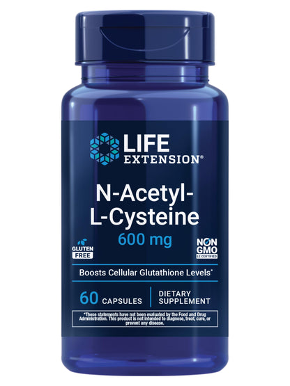 Life Extension N-Acetyl-L-Cysteine (NAC), Immune, Respiratory, Liver Health, NAC 600 mg, Potent antioxidant Support Life Extension