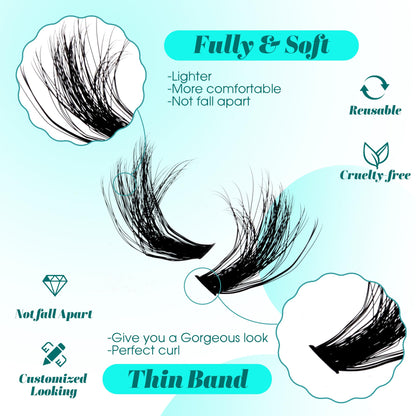 GEMERRY Lash Clusters 3D Effect 100P 10-18mm GEMERRY