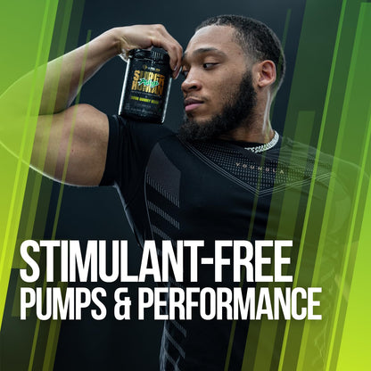 ALPHA LION Superhuman Pump Pre Workout Powder, Nootropic Caffeine & Stim Free Preworkout Supplement, Nitric Oxide Booster, Muscle Gainer, Energy & Focus (42 Servings, Mango Veiniac Flavor)
