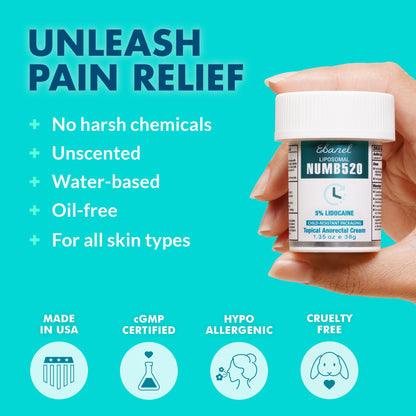 Ebanel 5% Lidocaine Numbing Cream, Pain Relief Burn Itch Numb Cream, Maximum Strength Topical Anesthetic with Allantoin, Vitamin E for Local and Anorectal Uses, Hemorrhoid Treatment, 1.35 Oz Ebanel buy supplements Au