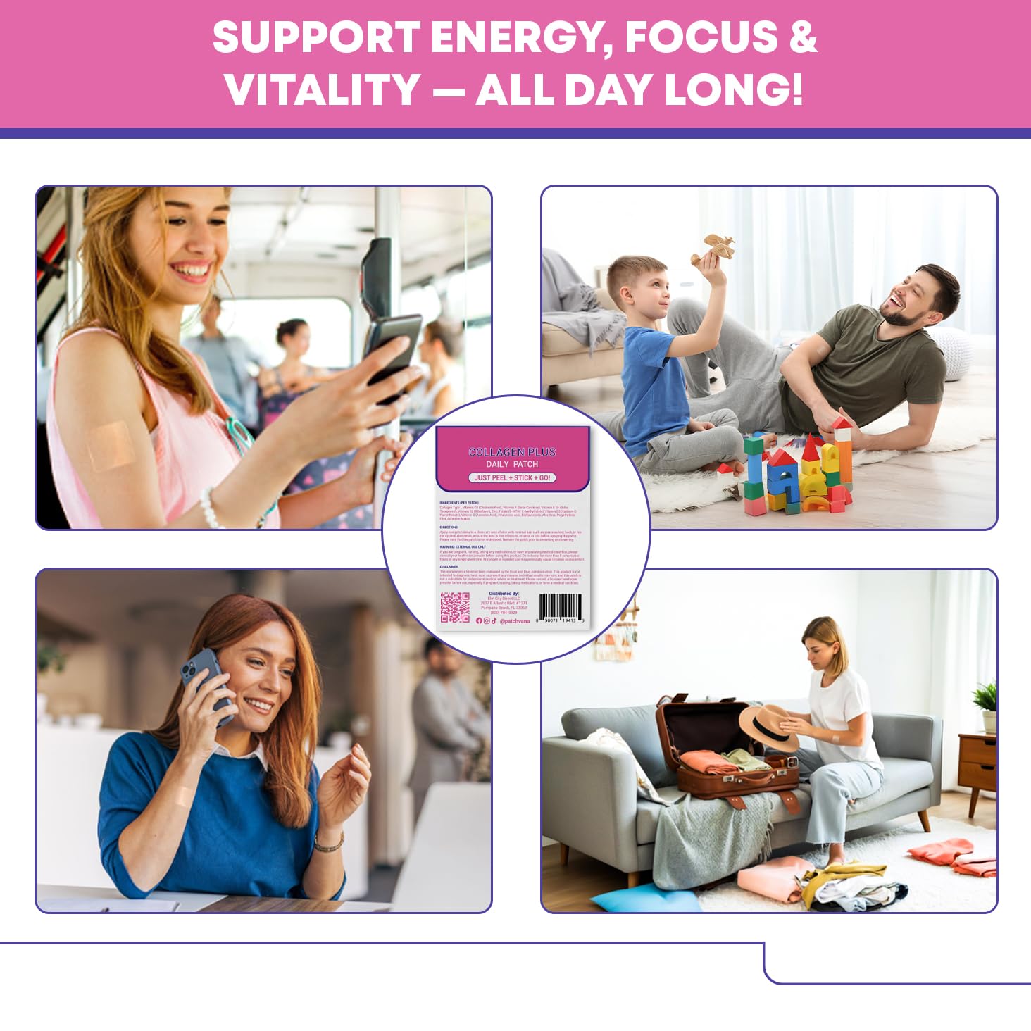 Patchvana Collagen Plus Patch for Women & Men, 1 Month Supply, 30 Patches Patchvana buy australia supplements