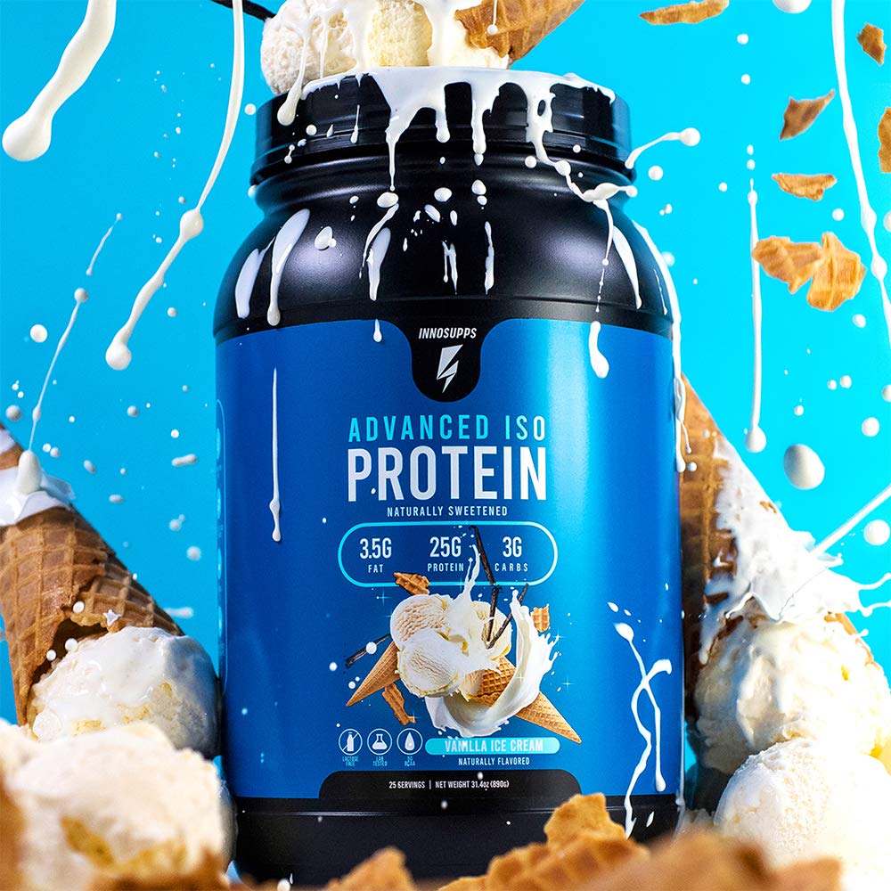 InnoSupps Advanced Iso Protein | 100% Whey Isolate Protein Powder | No Artificial Sweeteners| Low Fat, Low Carbs | 25g of Protein | Hormone Free, Gluten Free, Soy Free |(Caramel Coconut Cookie)