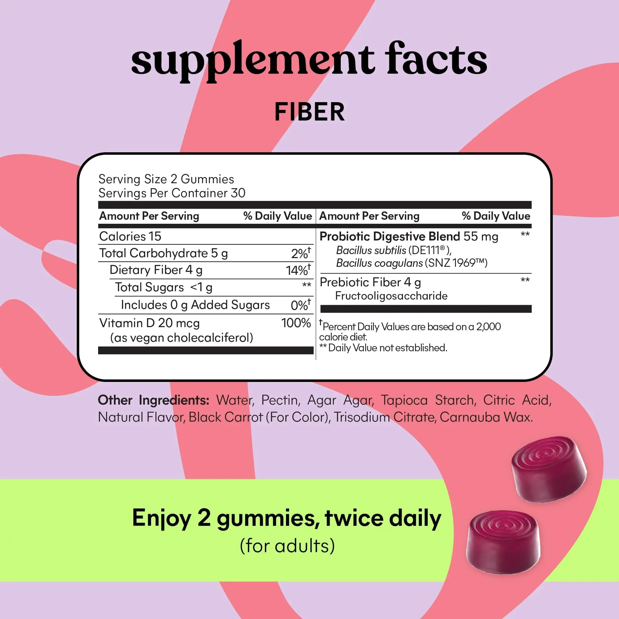 Lemme Fiber & Probiotic Gummies for Adults, Promotes Regularity & Digestive Health, No Sugar Added Strawberry Flavor, 4g Prebiotic Fiber & Clinically Studied Probiotic Strains, (60 Count) Lemme buy australia supplements